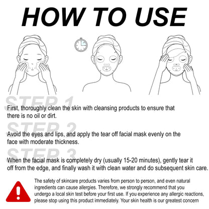 Collagen & Biotin Peel-Off Facial Mask, Deep Moisturizing, Lifting and Firming Face Mask, Skincare Product for Women and Men