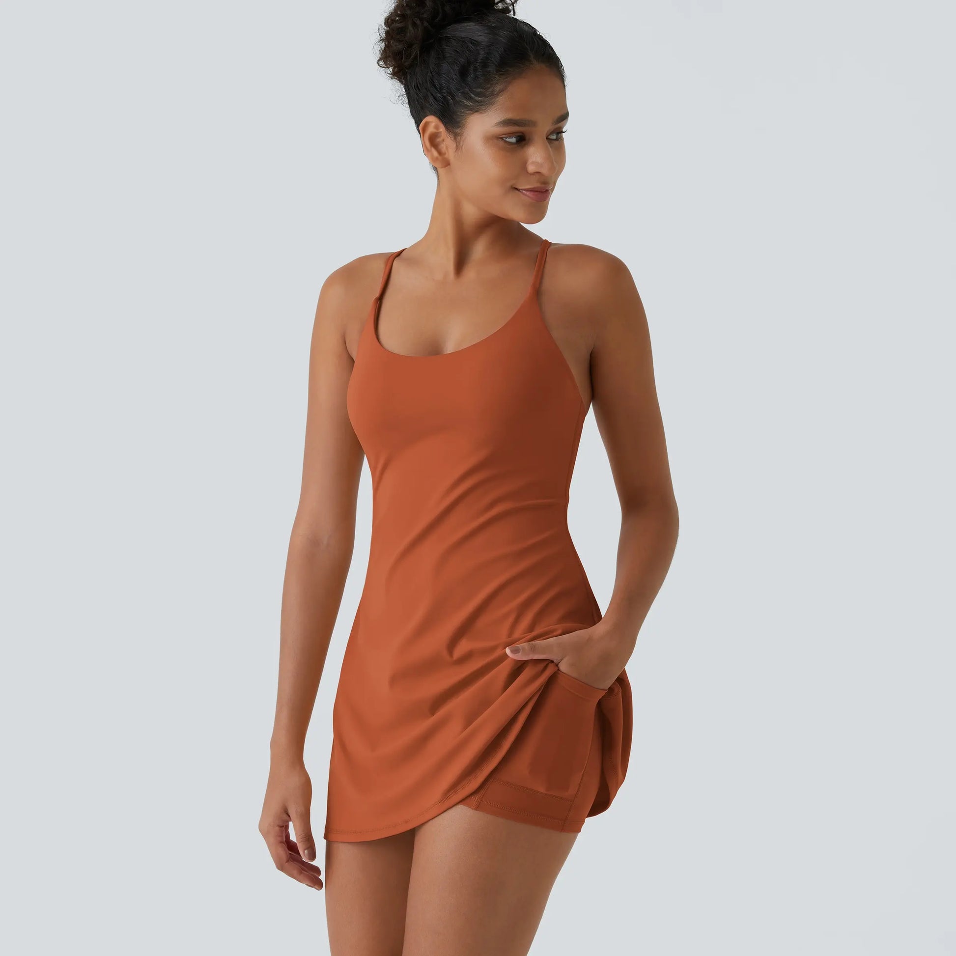 Halara Softlyzero Plush Backless Active Dress-Easy Peezy, Spring Dresses, Dance Dresses for Women