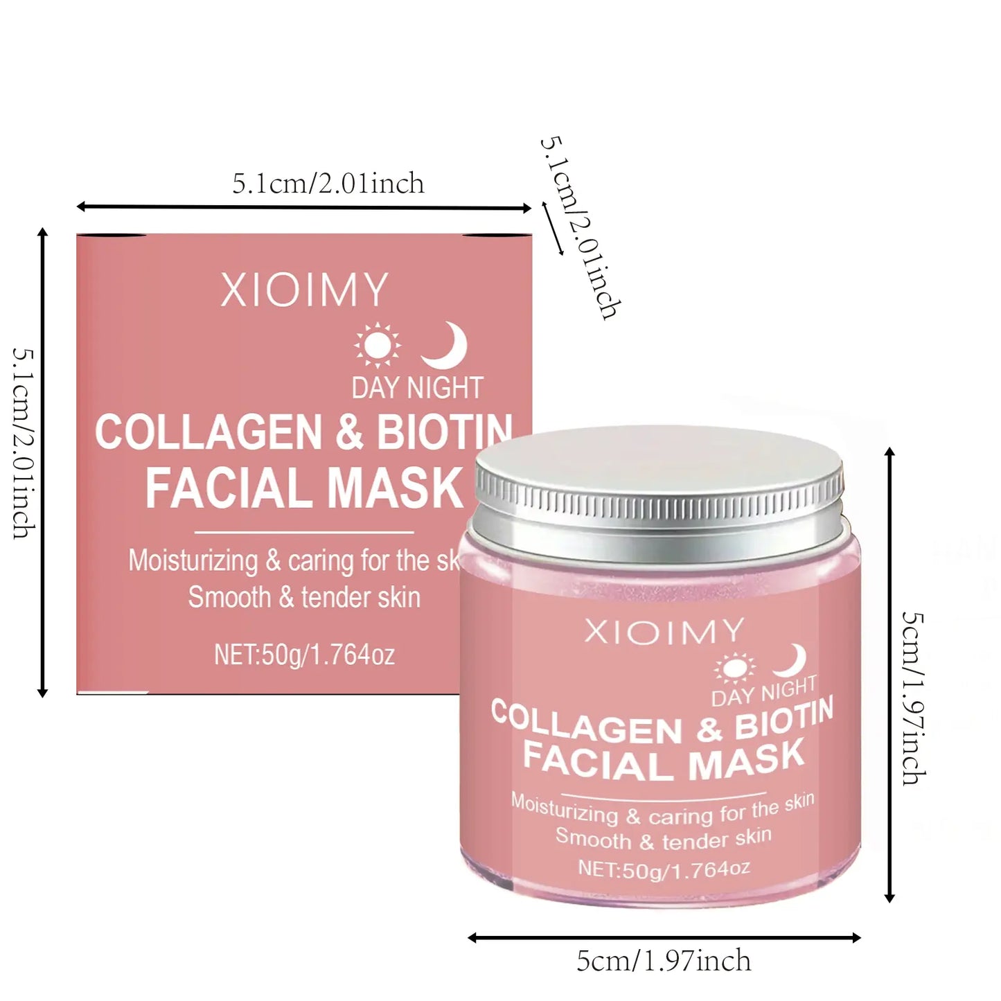 Collagen & Biotin Peel-Off Facial Mask, Deep Moisturizing, Lifting and Firming Face Mask, Skincare Product for Women and Men